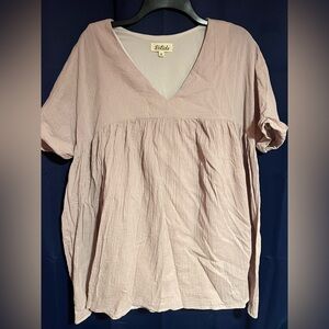 Listicle Women's Blush V-Neck Blouse